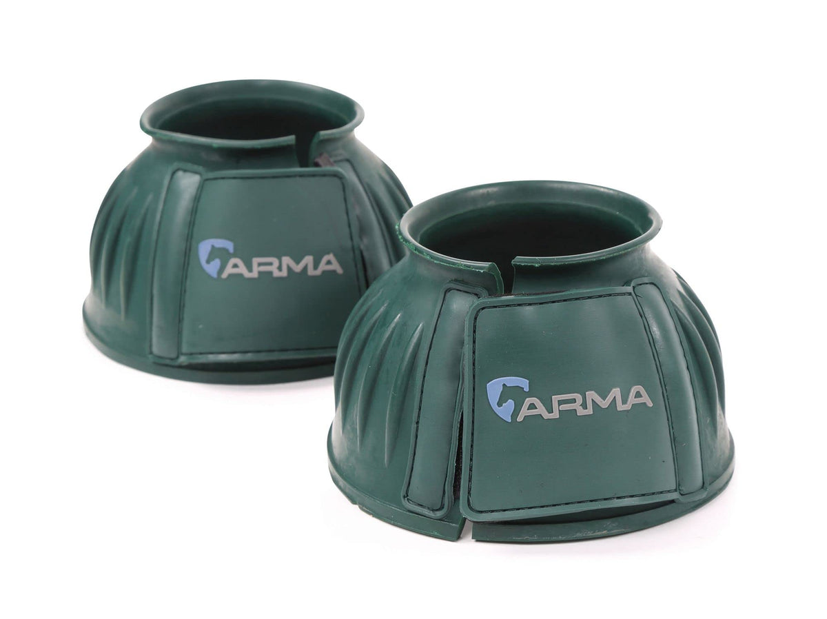 Shires Arma Over Reach Horse Bell Boots (Green, Cob)