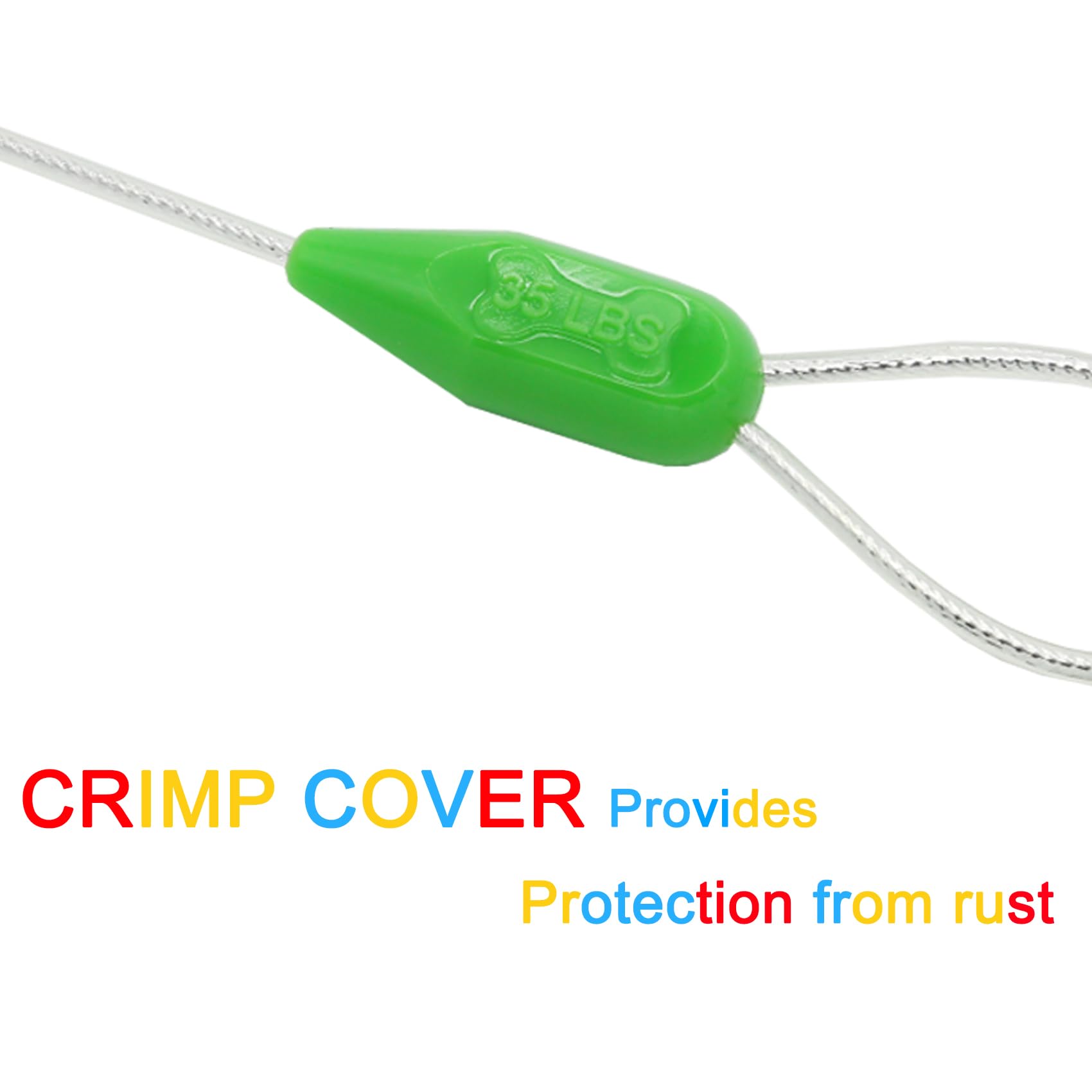 Petest 15Ft Reflective Tie-Out Cable For Small Dogs Up To 35 Pounds