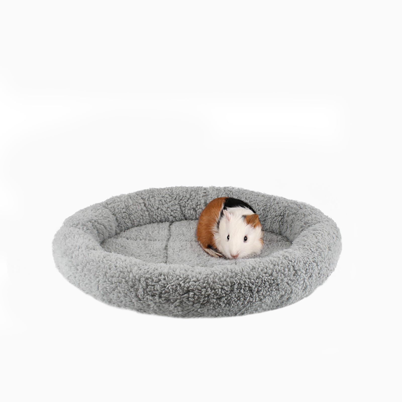 Enjoying Small Cat Bed Mat, 13.78' Round, Self Warming Cat Mat With Pillow Around, Dog Kitty Curling Sleep Cushion, Soft Kitten