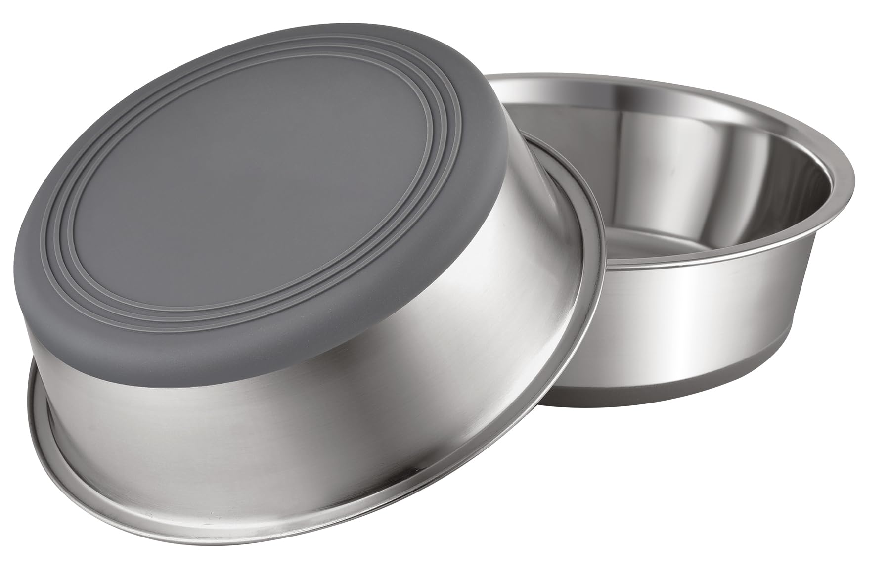 PEGGY11 Stainless Steel Metal Dog Bowls, Nonslip Rubber Bottom, Dishwasher Safe, Easy to Clean - 2 Pack, Each Holds 11.4 US Cup