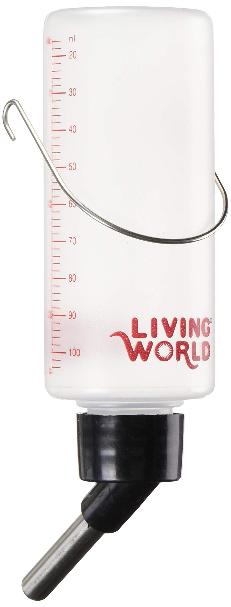 Living World Plastic Leakproof Animal Bottle With Stainless Steel Spout, Small