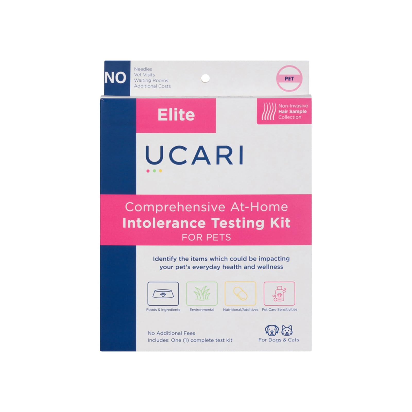 UCARI Pet Sensitivity Test | Screens for 1000+ Intolerances | Food & Environment Analysis | Painless Home Test Hair Sample Metho