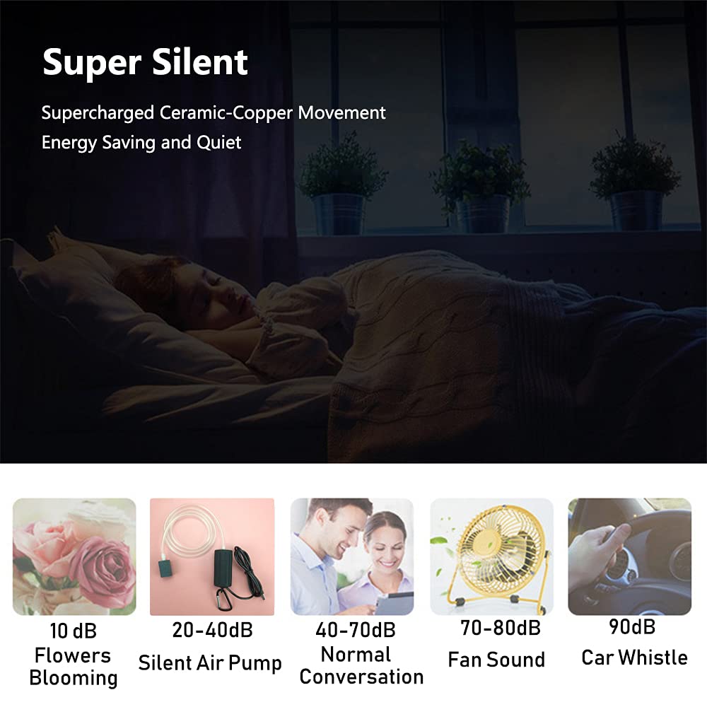 Aquarium Air Pump Mini USB Fish Tank Oxygen Air Pump Portable Ultra Silent Air Aerator Pump Energy Saving Oxygen Bubbler with Ai