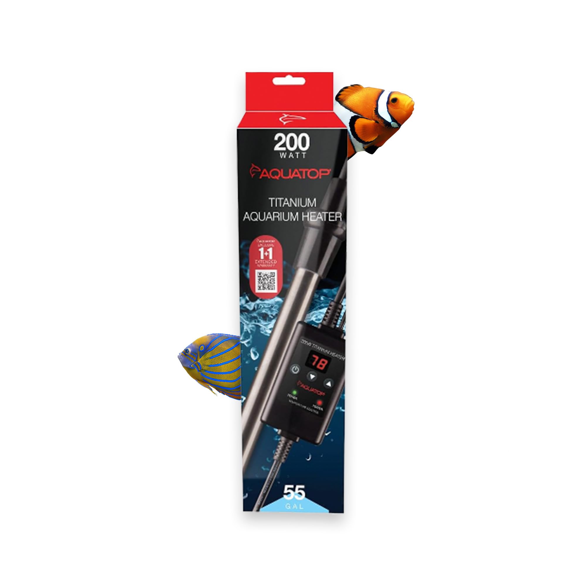 Aquatop Titanium Heater With External Controller - 200W