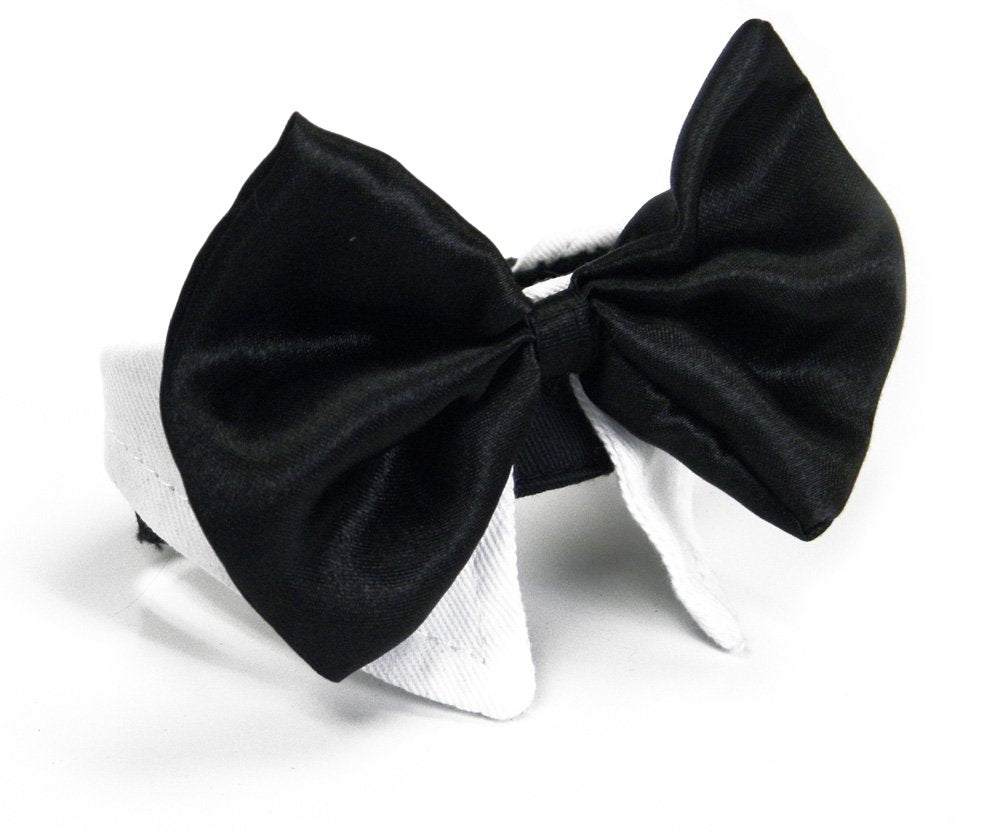 Platinum Pets Formal Dog Bow Tie Collar, Black & White