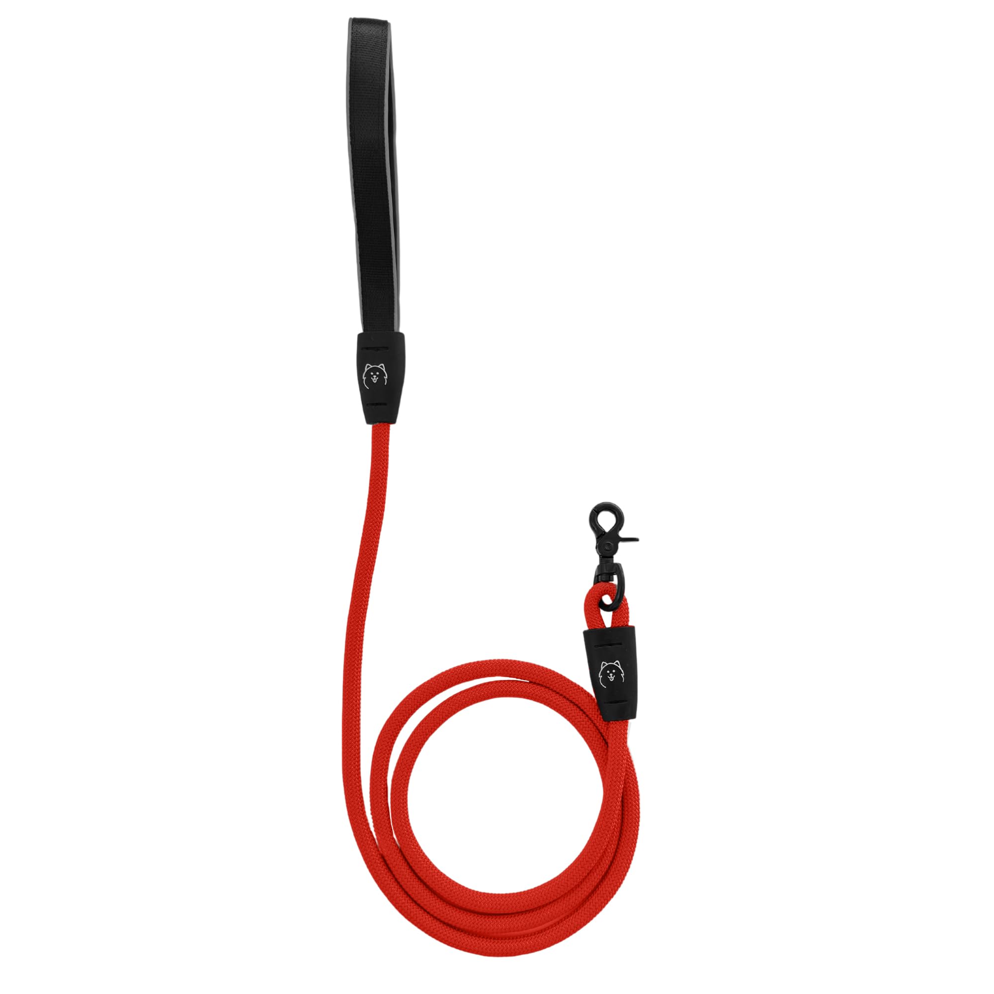 Shawnco Basecamp Rope Dog Leash- Premium, Durable Pet Leash With Soft Neoprene Padded, Reflective Handle For Small, Medium And L