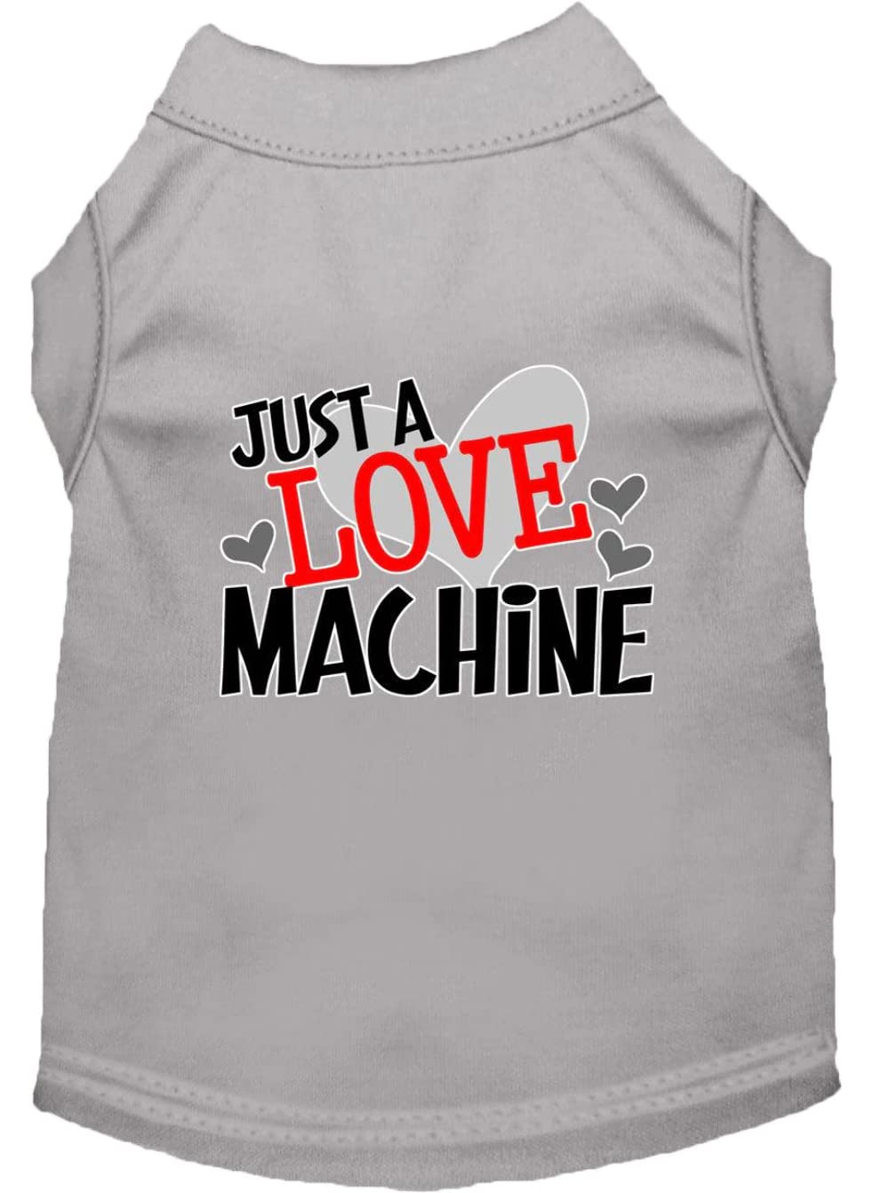 Pet Dog & Cat Shirt Screen Printed, "Just A Love Machine" Purple XL (14-20 lbs.)