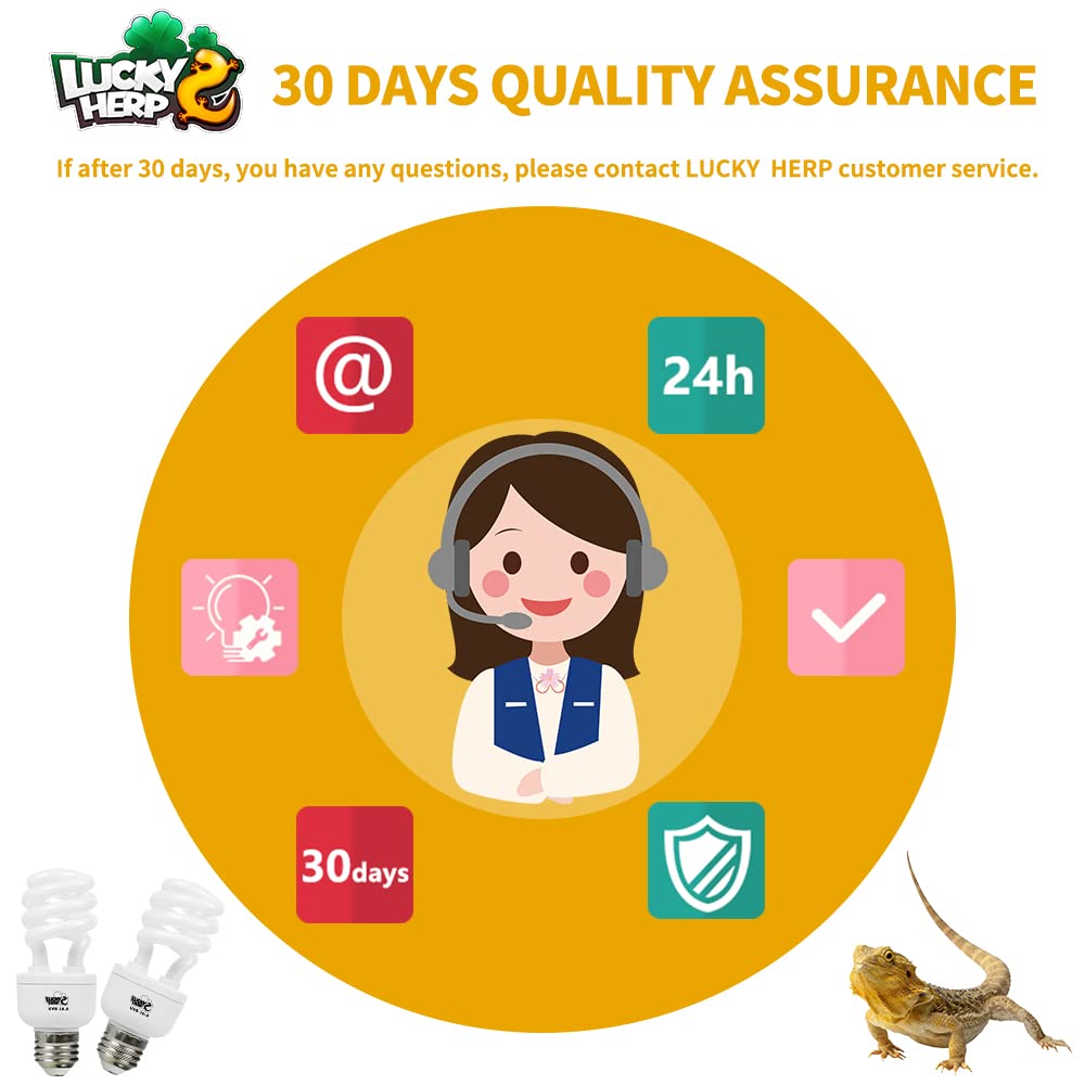 Lucky Herp Desert Uva Uvb Reptile Light Bulb 10.0 13W Compact Fluorescent Lamp