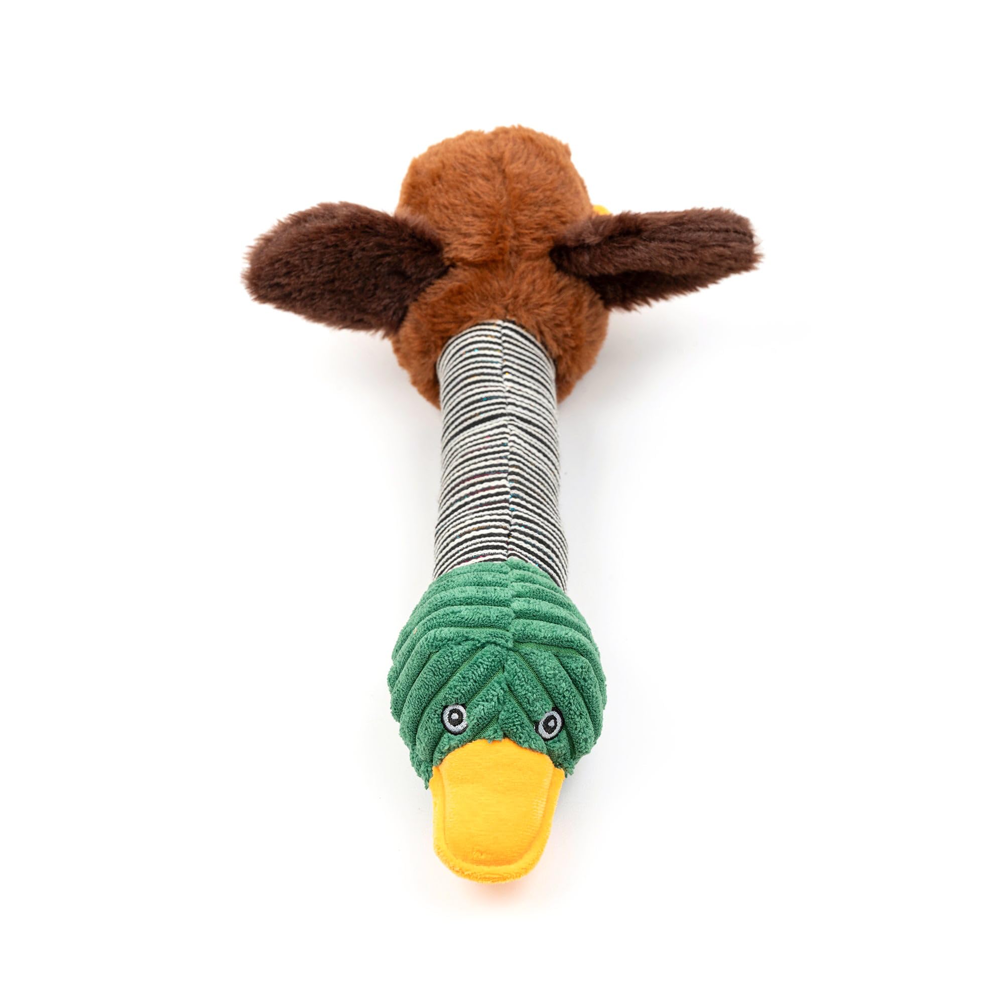 HUFT Dear Ducky Squeaky Dog Toy  Multicolor