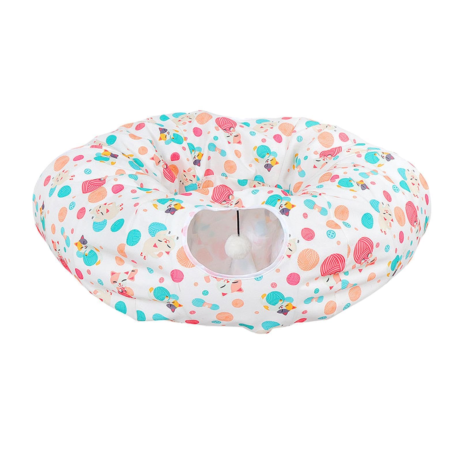 Myaddiction Cat Tunnel With Cat Bed With Playing Ball Tent Tunnel For Indoor Cats Kitten Lucky Cats