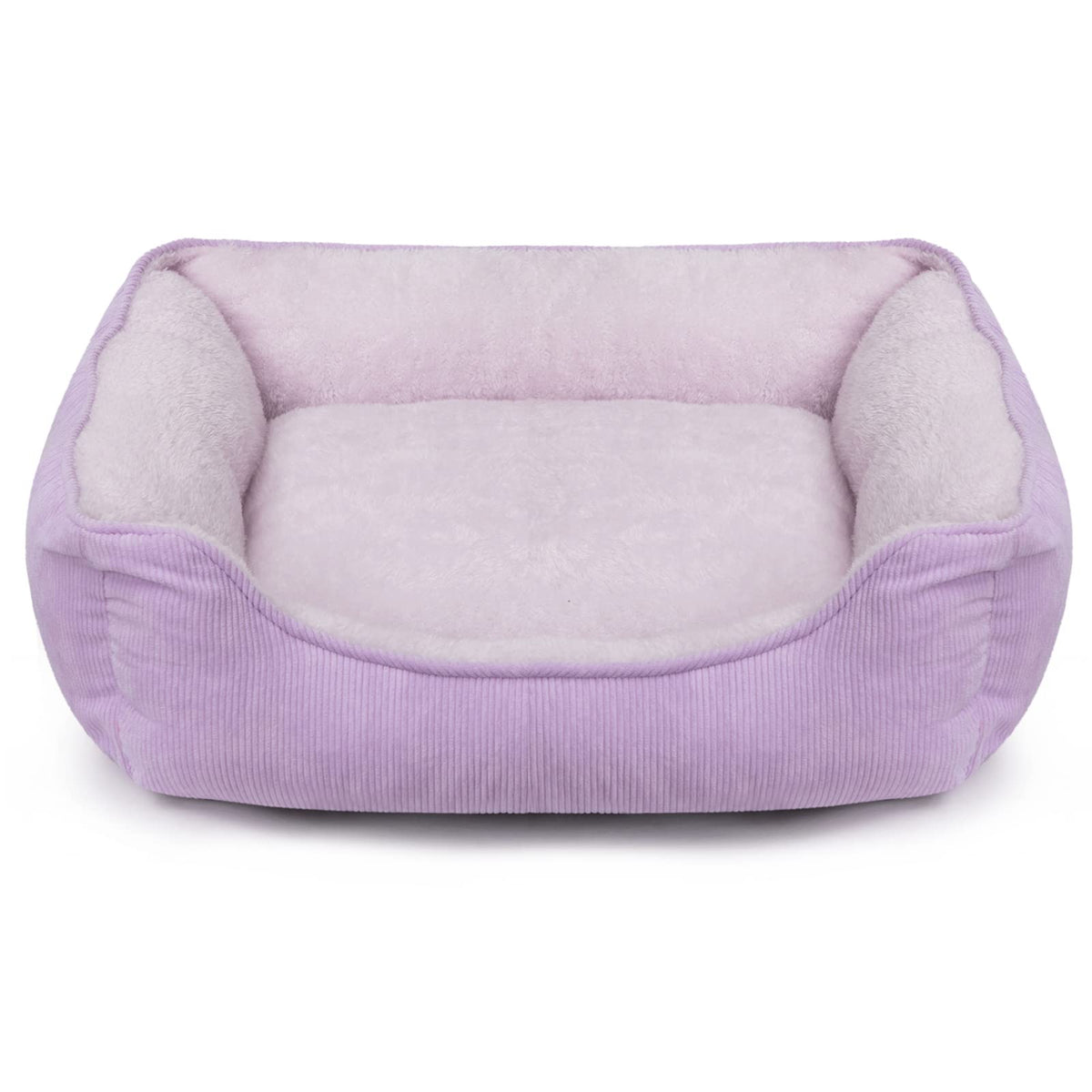 Hollypet Rectangle Plush Dog Bed Cat Bed Self-Warming Pet Bed, Purple