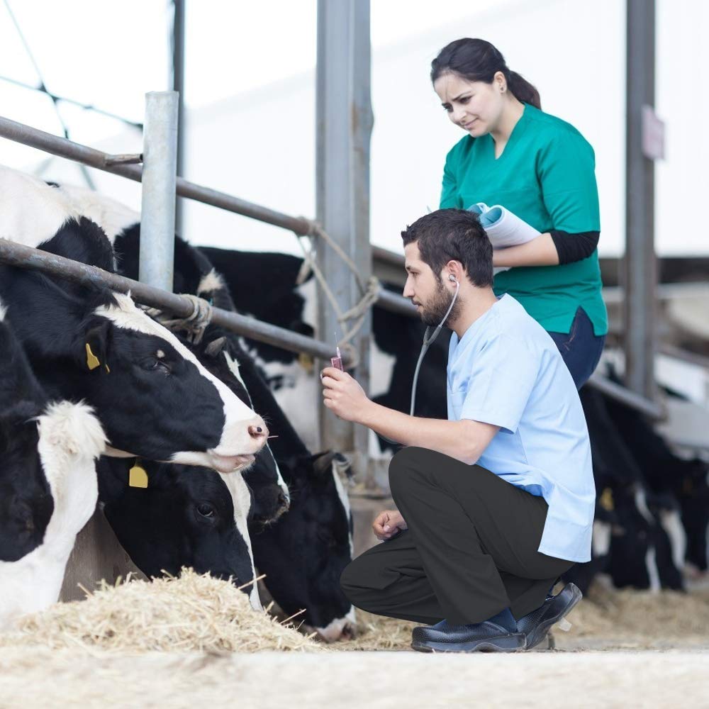 Noverlife Professional Pet Grooming Pants, M Size, Lightweight Unisex Grooming Black Pants, Anti-Static Pet Beautician Trousers,