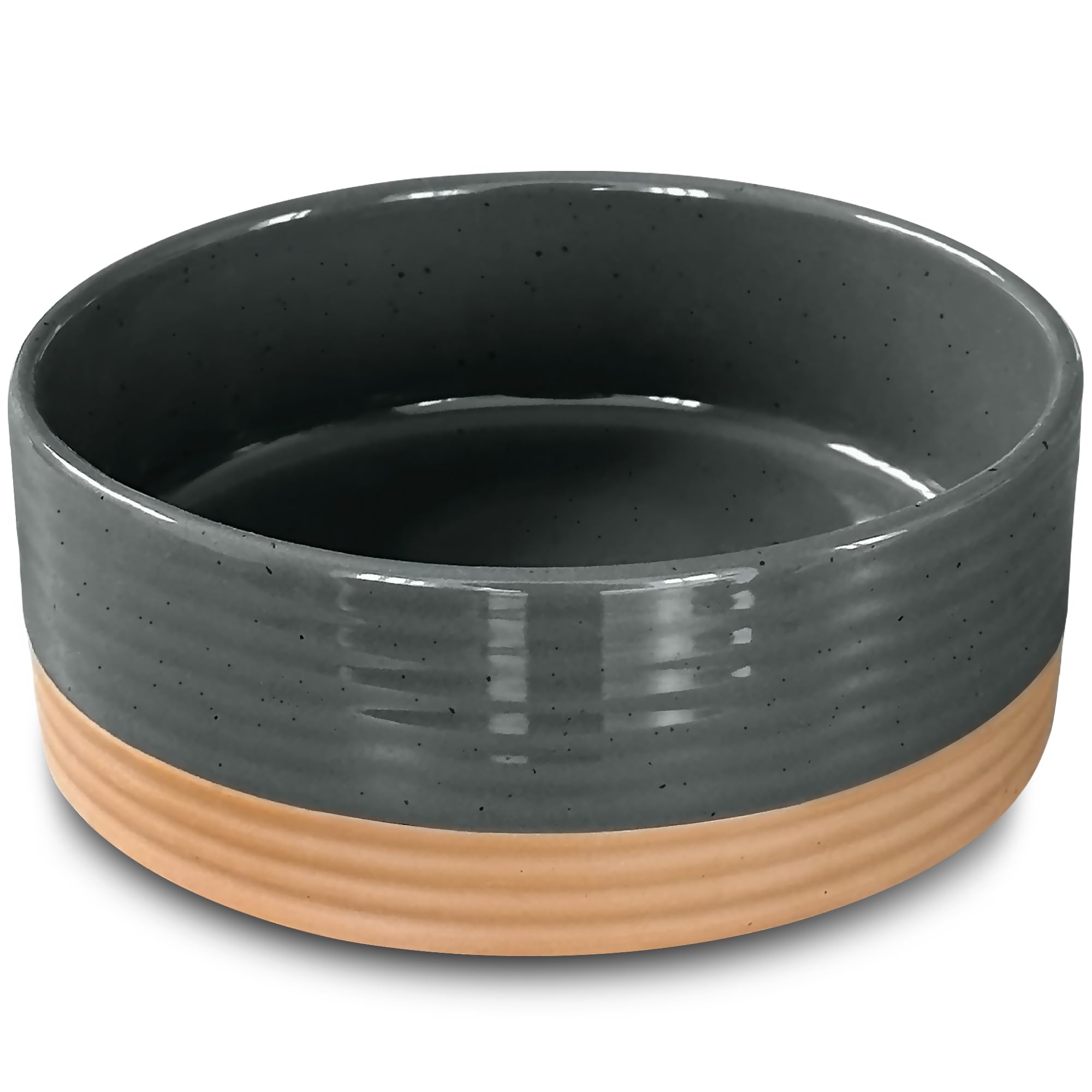 Mora Ceramic Pet Bowl Size Medium - Food/Water Dish for Large Puppies, Cats, Retrievers, Medium Sized Dogs, ect. 28oz or 4 Cups 