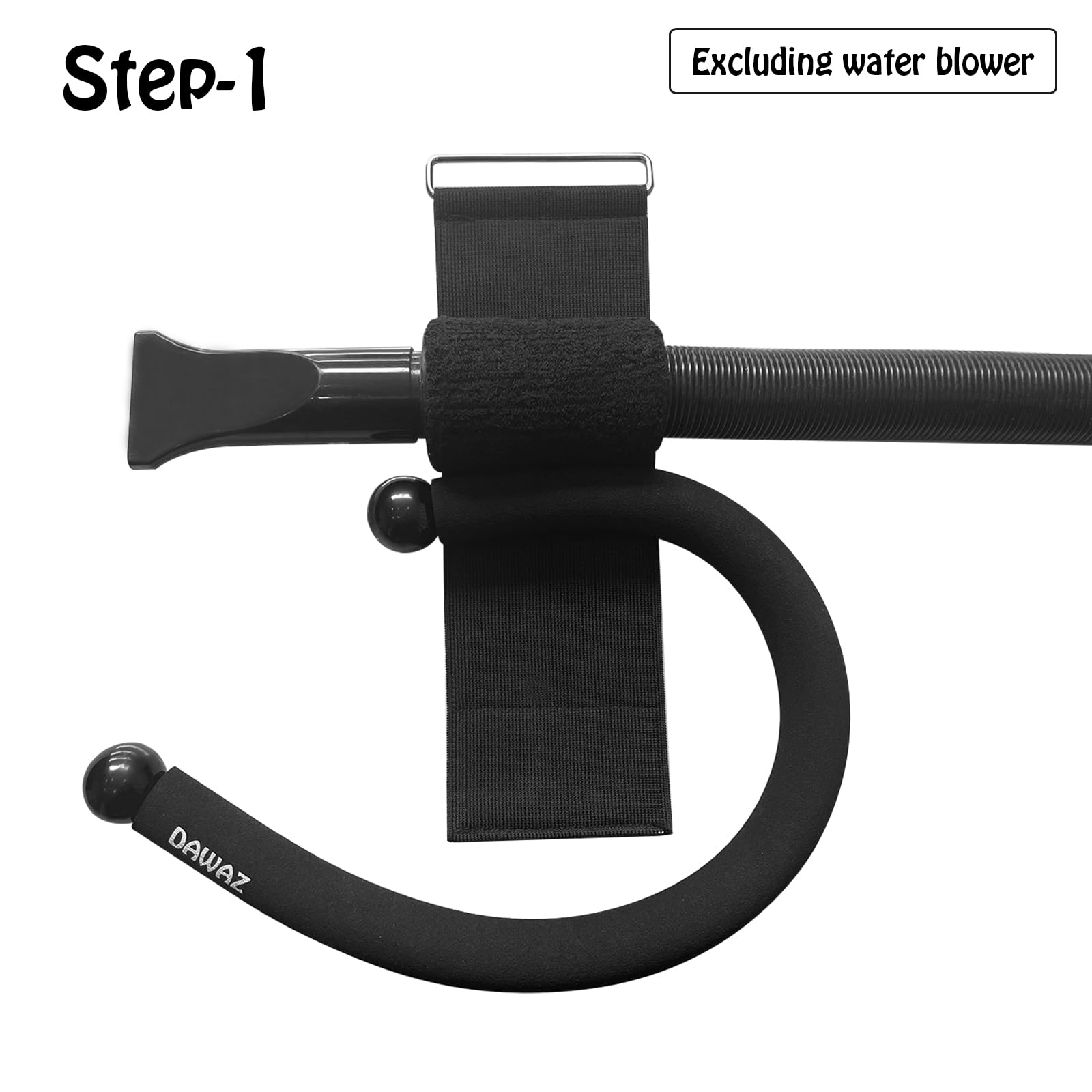 DAWAZ Dog Hair Dryer with Neck Hanging Bracket, Black - Water Blowing Machine for Hands-Free Grooming