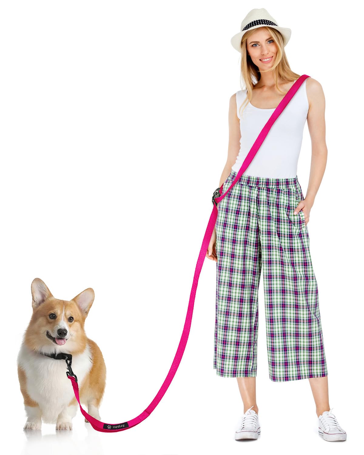 Hands Free Dog Leash, 8.2ft Multifunctional Crossbody Rope with Explosion-Proof Handle and Adjustable Training Hands Free Leash 