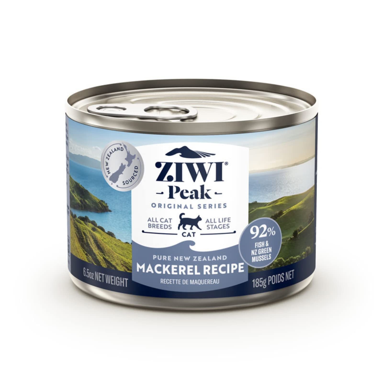 ZIWI Peak Canned Wet Cat Food - All Natural, High Protein, Grain Free, Limited Ingredient, with Superfoods (Mackerel, Case of 12