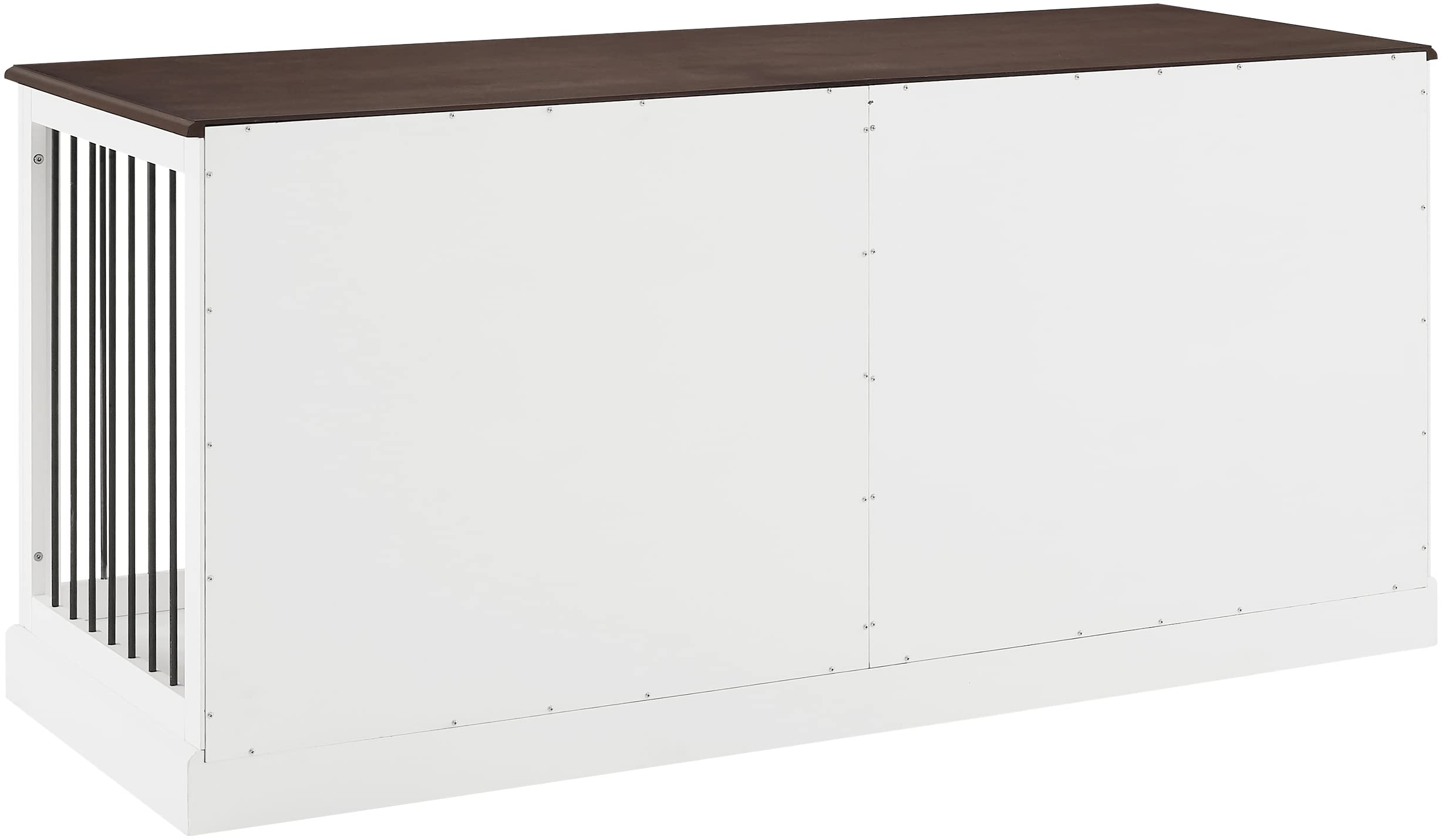 Crosley Furniture Winslow Medium Credenza Dog Crate Kennel for Pets, White