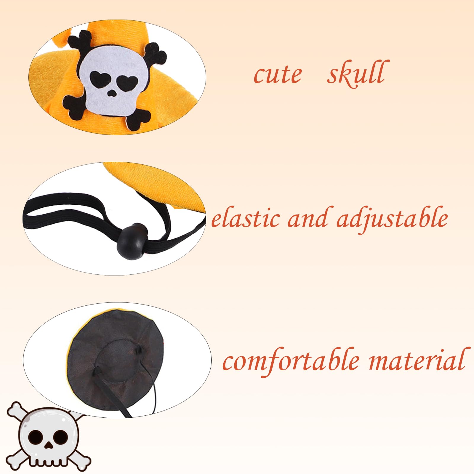 Bobo Rainbow 1Pc Dog Halloween Day Costume - Dog Cat Halloween Hat Pet Adjustable Headpiece Hat Pet Skull Costume Soft Pet Hat C
