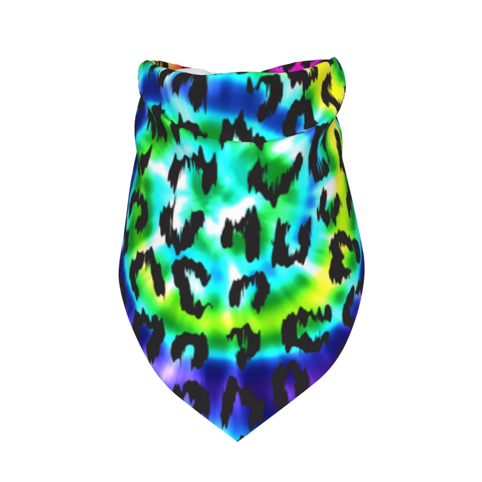 Leopard Leopard Rainbow Cool Cute Tie Dye Dog Bandana Scarf Triangle Bibs Pet Accessories Cat Kerchief