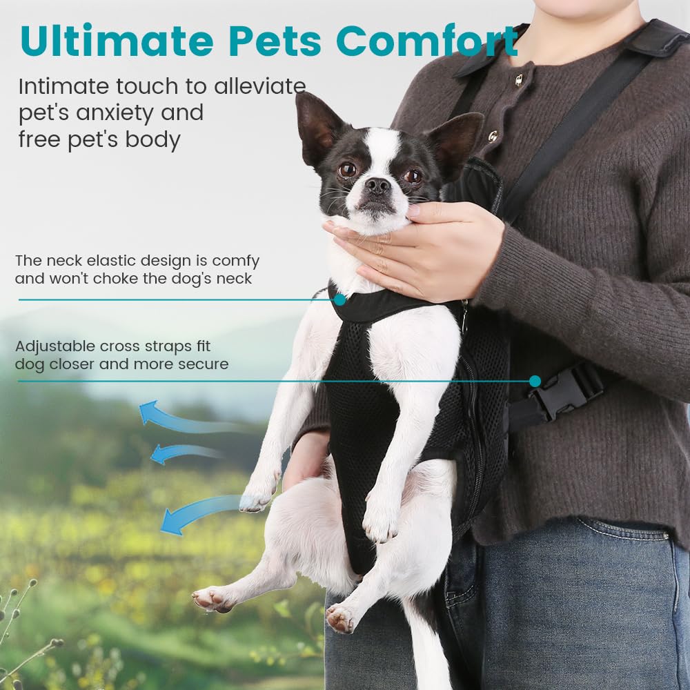 Inspack Dog Backpack Carrier, Adjustable Pet Cat Dog Front Carriers Back Pack, Dog Travel Bag, Dog Chest Carrier,Dog Carriers Fo