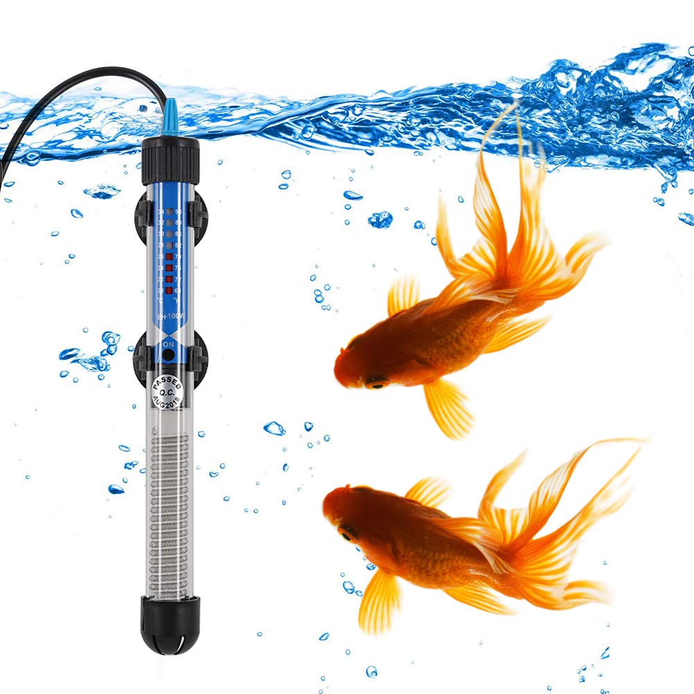 Mylivell Aquarium Heater 25W 50W 100W 200W 300W Submersible Auto Thermostat Fish Tank Heater, Small Aquarium Heater For 10-100 Gallon Fish Tank, Freshwater & Saltwater Compatible