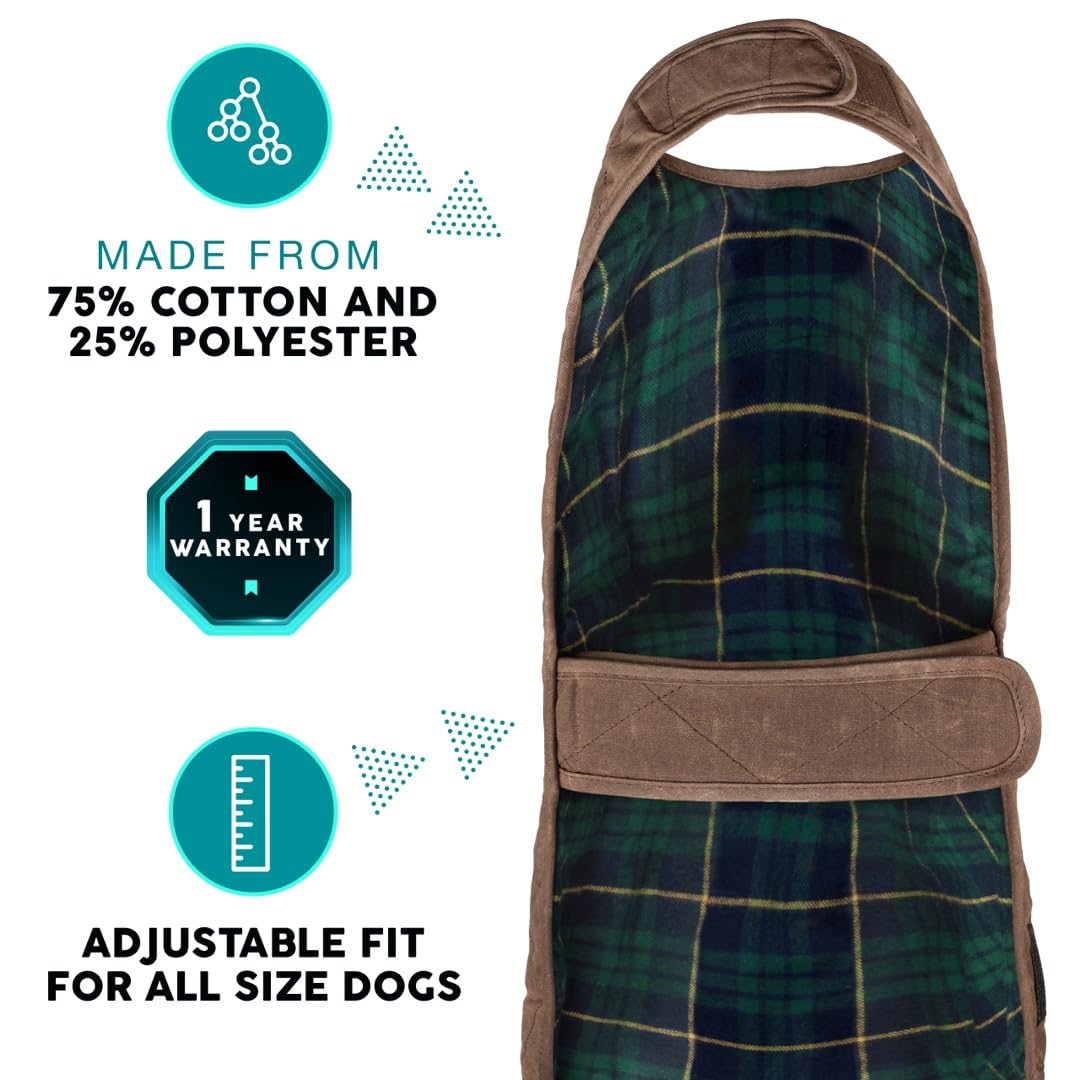 Embark Pets Wax Dog Jacket - Dog Coats To Keep Cozy On Colder Winter Days, Made From Cotton & Polyester, Water Resistant Dog Jac