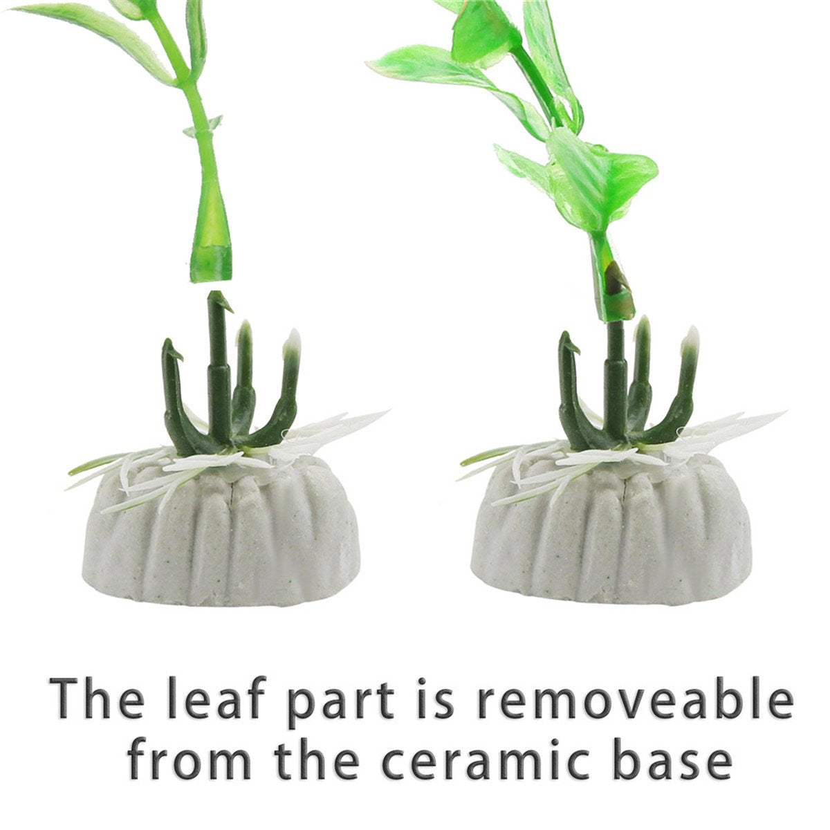 Comsun 10 Pack Artificial Aquarium Plants, Small Size 4 Inch Approximate Height Fish Tank Decorations Home Décor Plastic Green