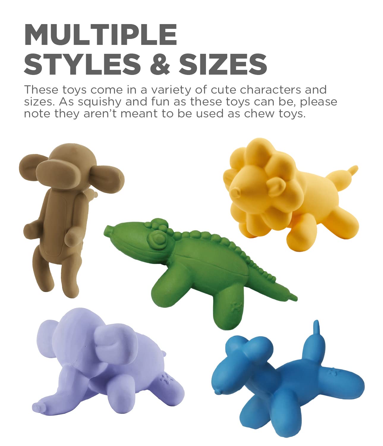 Charming Pet Latex Rubber Balloon Animal Monkey Dog Toy, Large, Brown, Model 79950L