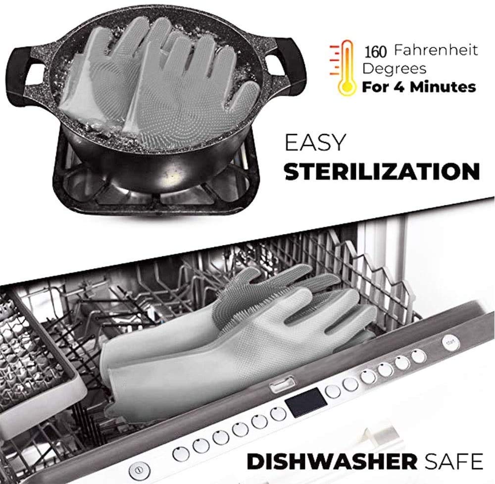 Sene Pet Grooming Gloves, Silicone Gloves Dog Bathing Supplies Hair Removal Gloves, High Density Teeth Bathing Shampoo Shedding Bath Brush Scrubber Washing For Dod And Cat