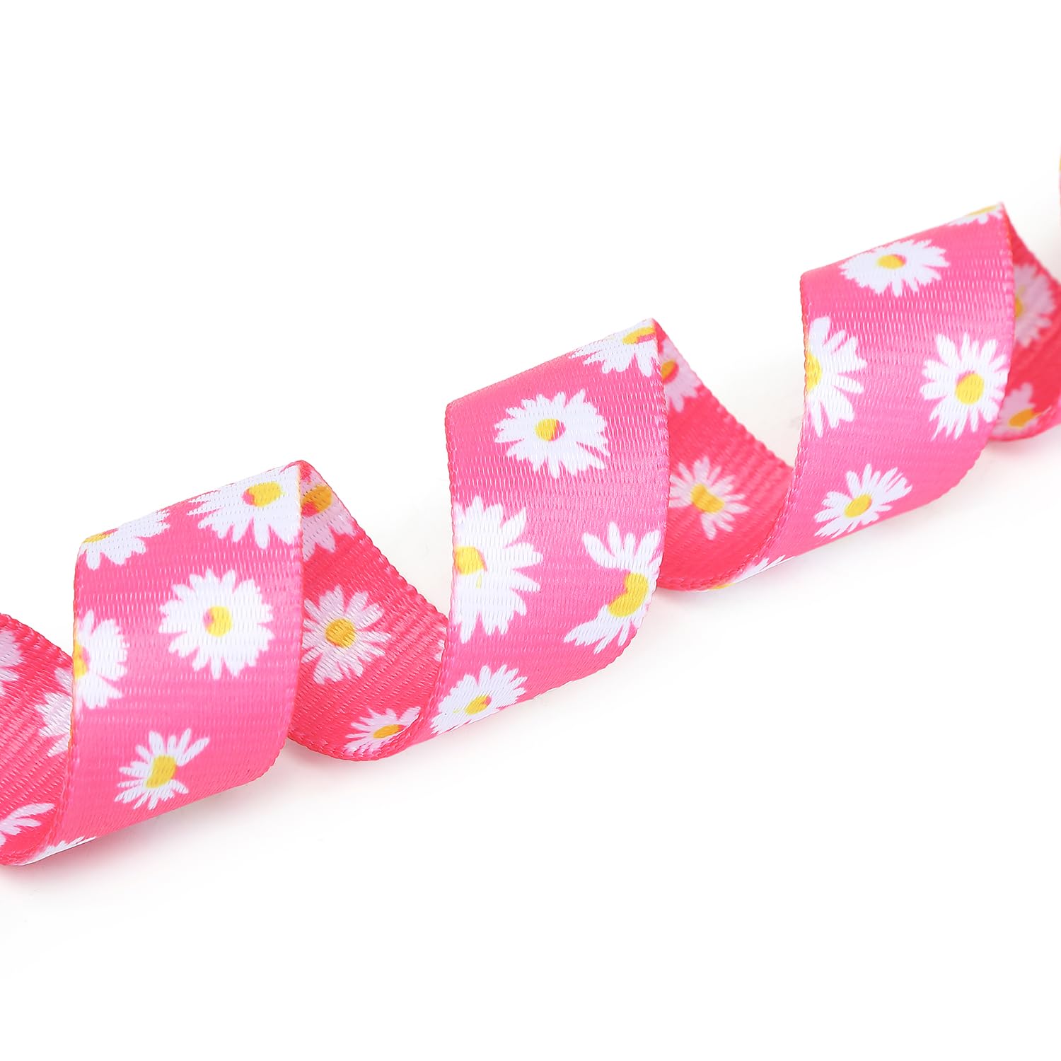 Suredoo Adjustable Dog Collar With Patterns, Ultra Comfy Soft Nylon Breathable Pet Collar For Small Dogs (Xs, Pink Daisy)