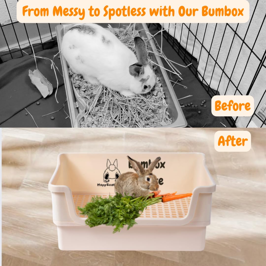 Bumbox Deluxe Rabbit Extra Large Litter Box, Training Rabbit Cage With Toilet Tray For Hamster, Bunny, Ferret, Small And Large A