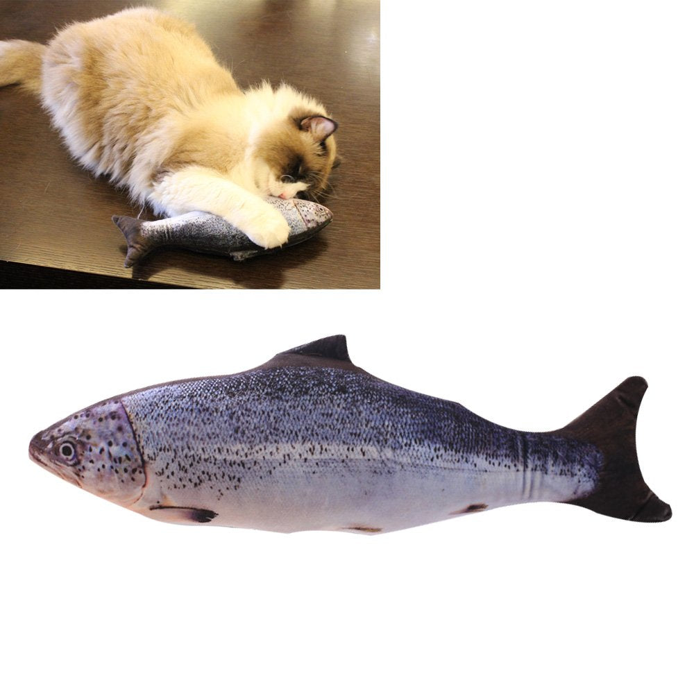 Ktclcatf Catnip Toys Set Simulation Fish Shape Doll Interactive Pets Pillow Chew Bite Supplies For Cat/Kitty/Kitten Fish Flop Ca