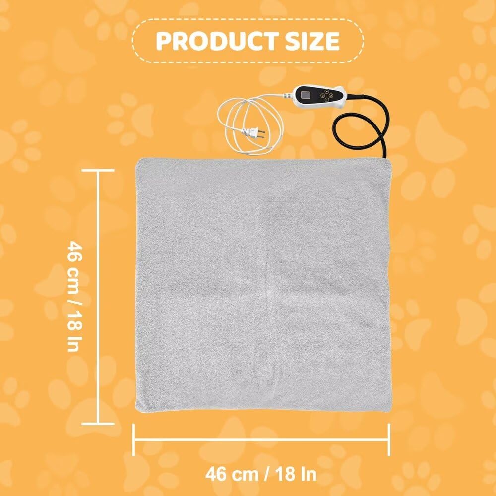 Homello Pet Heating Pad For Cats Dogs, Waterproof Electric Heating Mat Indoor, Adjustable Warming Mat, Pets Heated Bed With Chew