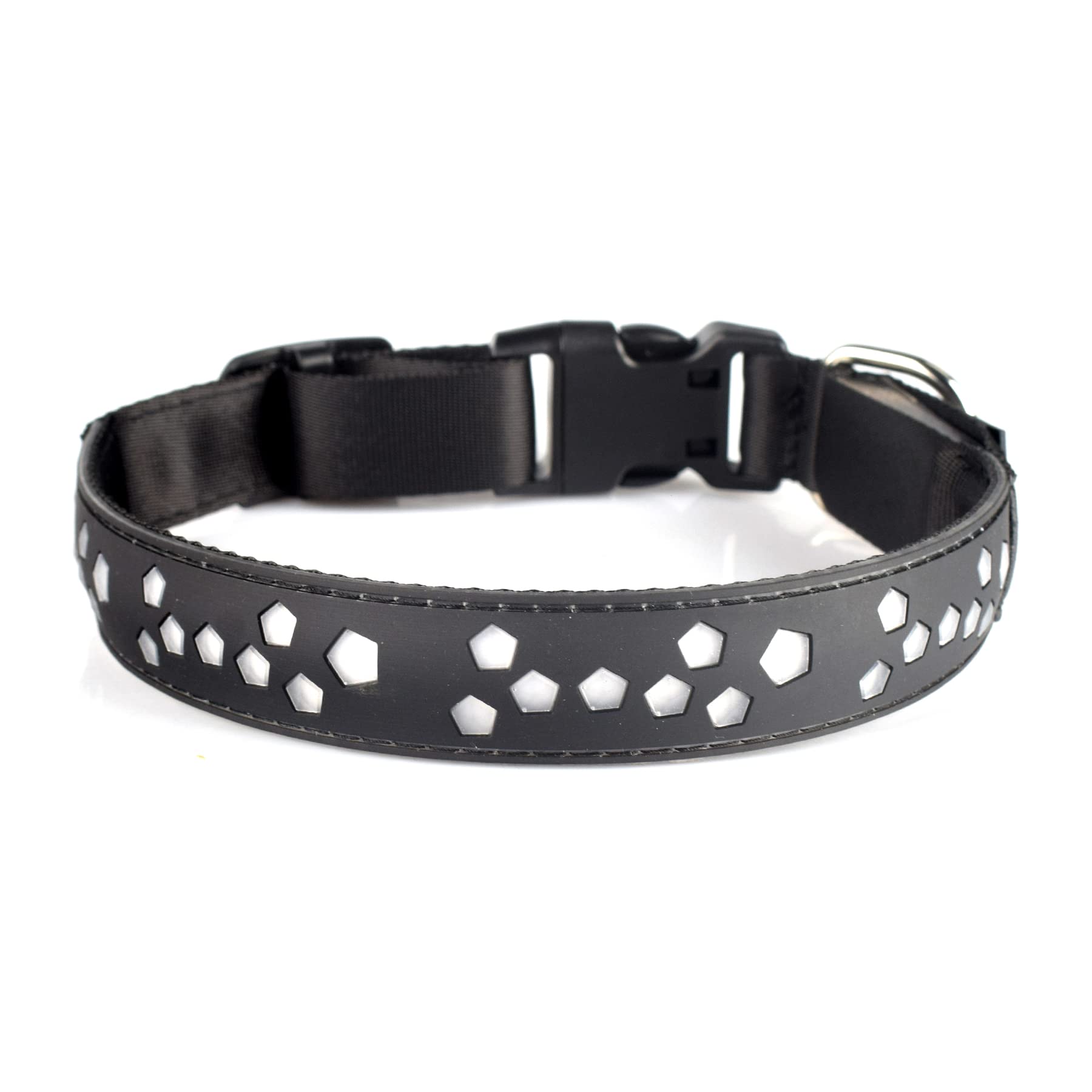 Dogled Usb-C Led Light Up Dog Collar, 3D Design Comfortable And Soft Material,Multicolored Lighting,Night Dog Collar (St, S(11.8