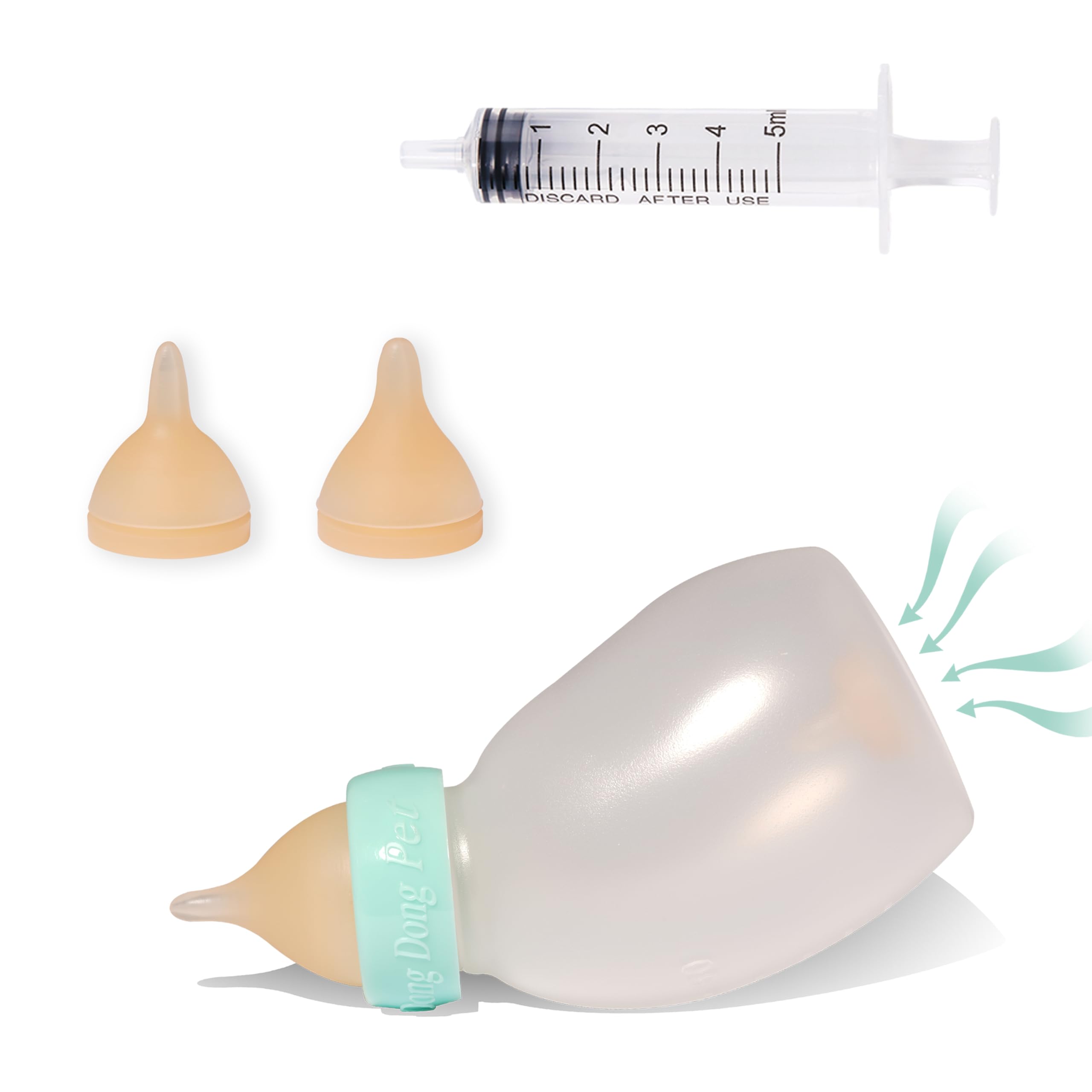 Doggiema Kittens Feeder Bottle, Silicone Feeding Nipple and Syringes for All Breed Kittens and Small Animals Dongdong pet