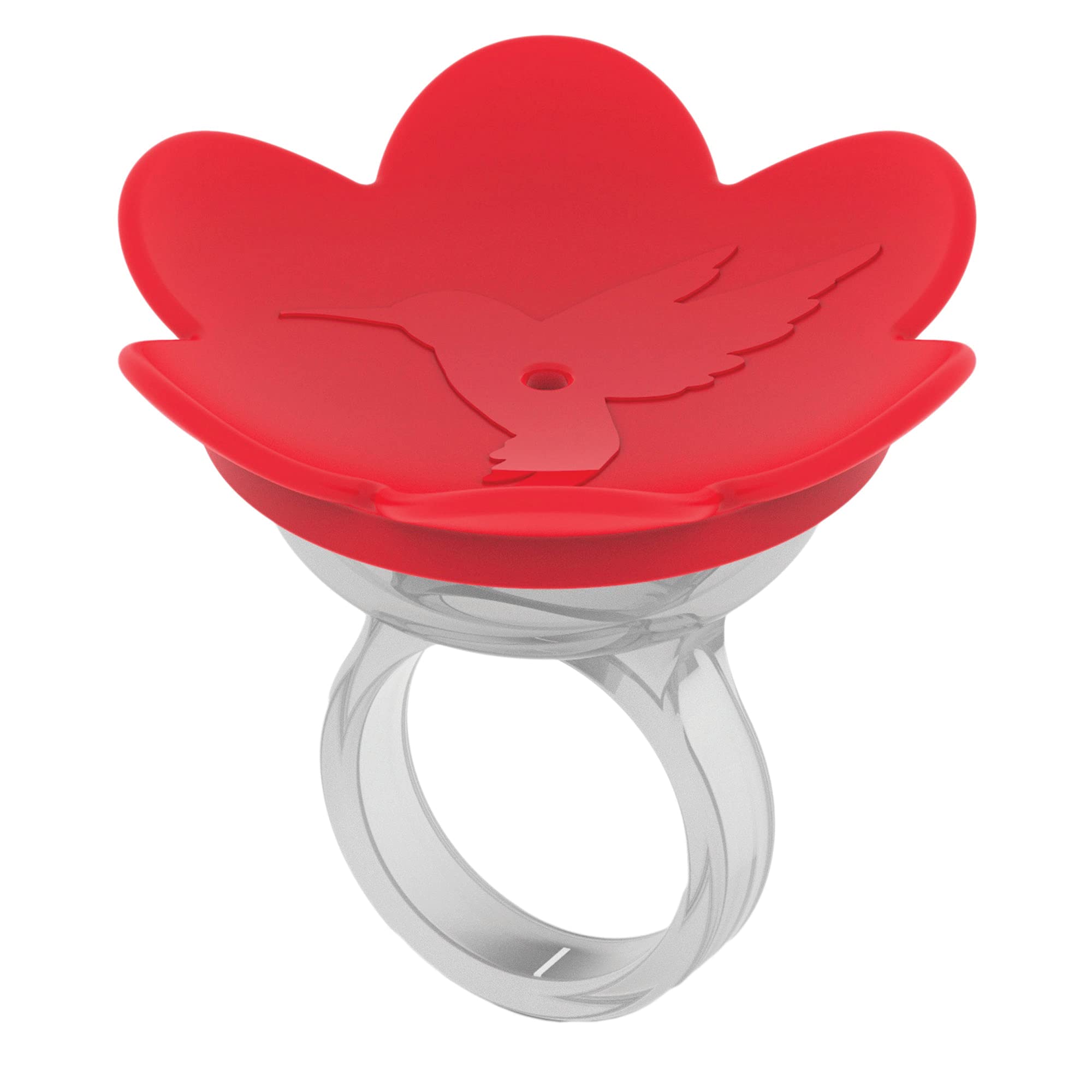 ZUMMR Hummingbird Ring Feeder (Red) - Hand Feed Hummingbirds Right in Your Backyard. Get up Close and Personal with Nature. Prou