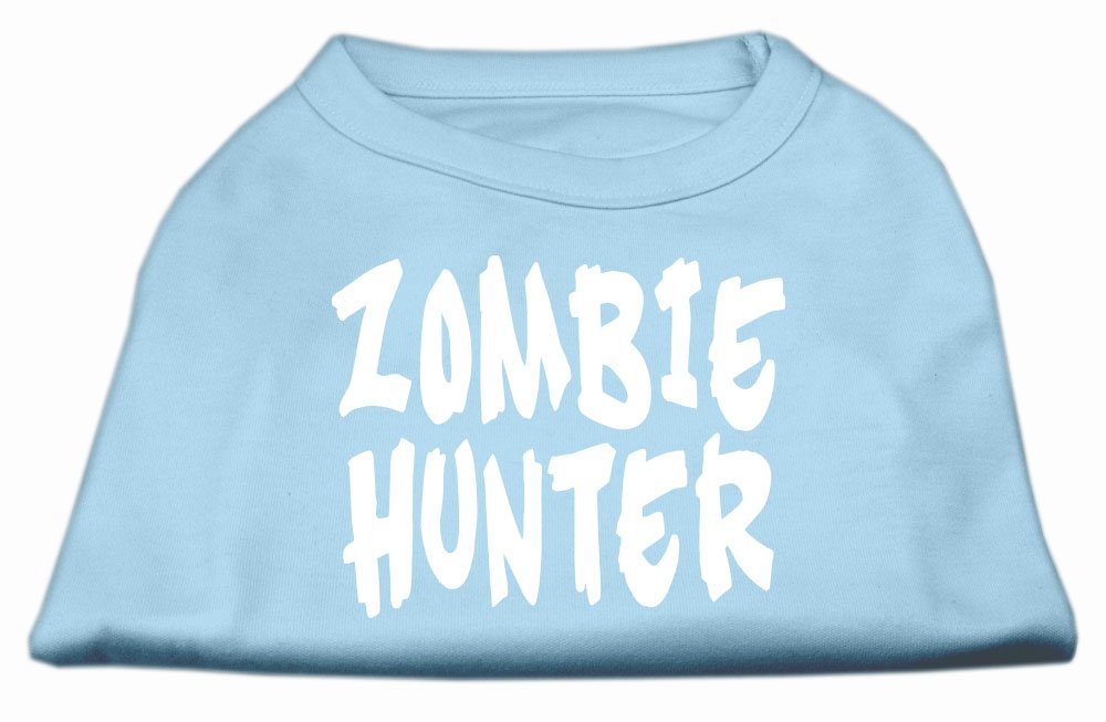 Mirage Pet Products 20-Inch Zombie Hunter Screen Print Shirt for Pets, 3X-Large, Baby Blue