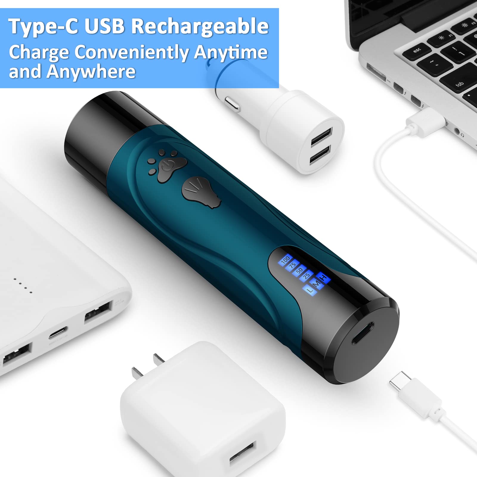 Dog Nail Grinder, Dog Nail Trimmers And Clippers Kit, Super Quiet Electric Pet Nail Grinder, Rechargeable, For Small Large Dogs & Cats Toenail & Claw Grooming,3 Speeds, 2 Grinding Wheels