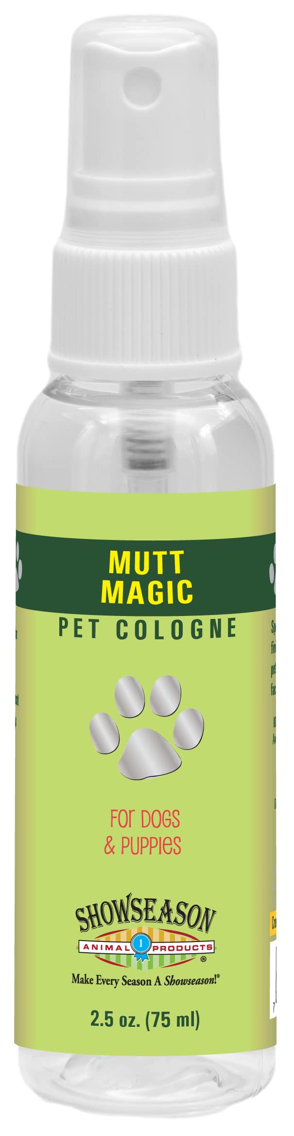 Showseason Mutt Magic Pet Cologne 2.5 Oz For Dogs |Travel Size | Long-Lasting Odor Eliminator | Cruelty-Free | Paraben-Free | Bi