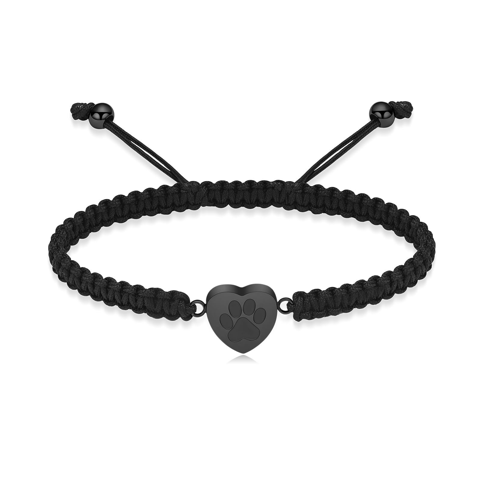 Qgjnsgc Cremation Bracelet For Pets Ashes Cat Dog Heart Paw Print Pendant Bangle Stainless Steel Memorial Urn Bracelet Cremation