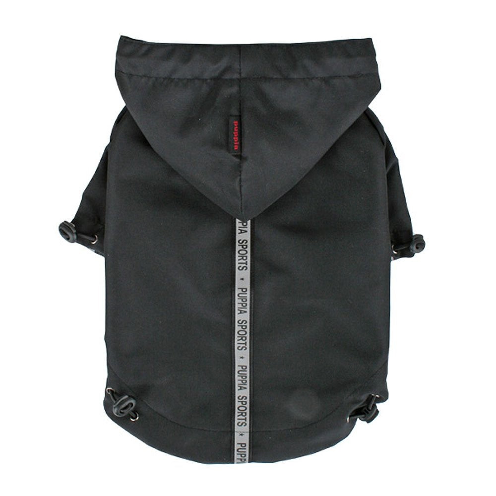 Puppia Authentic Base Jumper Raincoat, Extra-Large, Black