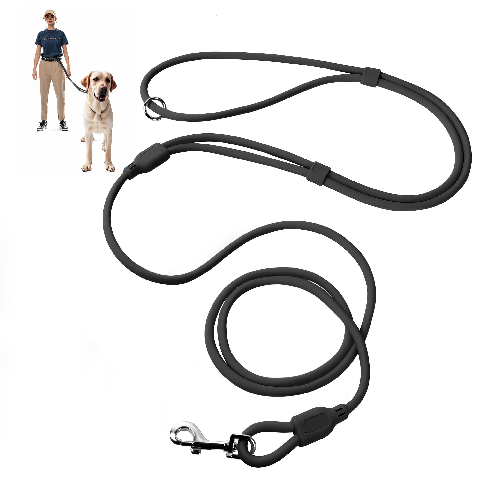 Fida Hands Free Dog Leash For Large Dogs Heavy Duty, Adjustable Crossbody/Waist Leash For Small/Medium/Large Dogs, Waterproof Ha