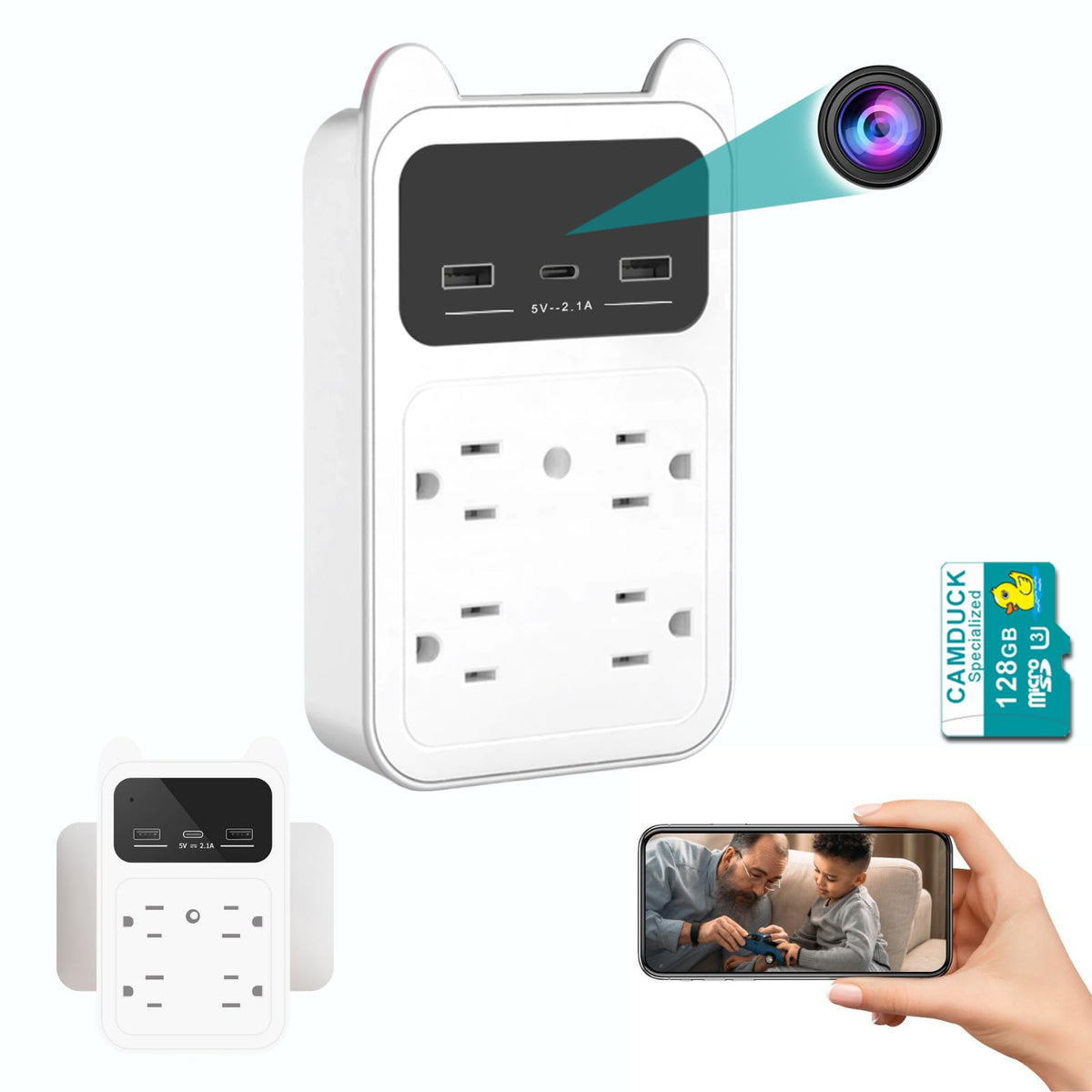 Camduck Wifi Camera 2K, Indoor Home Security Cameras For Baby/Elder/Dog/Pet ,Indoor Home Cam With Motion Detection,Nanny Wifi Ca