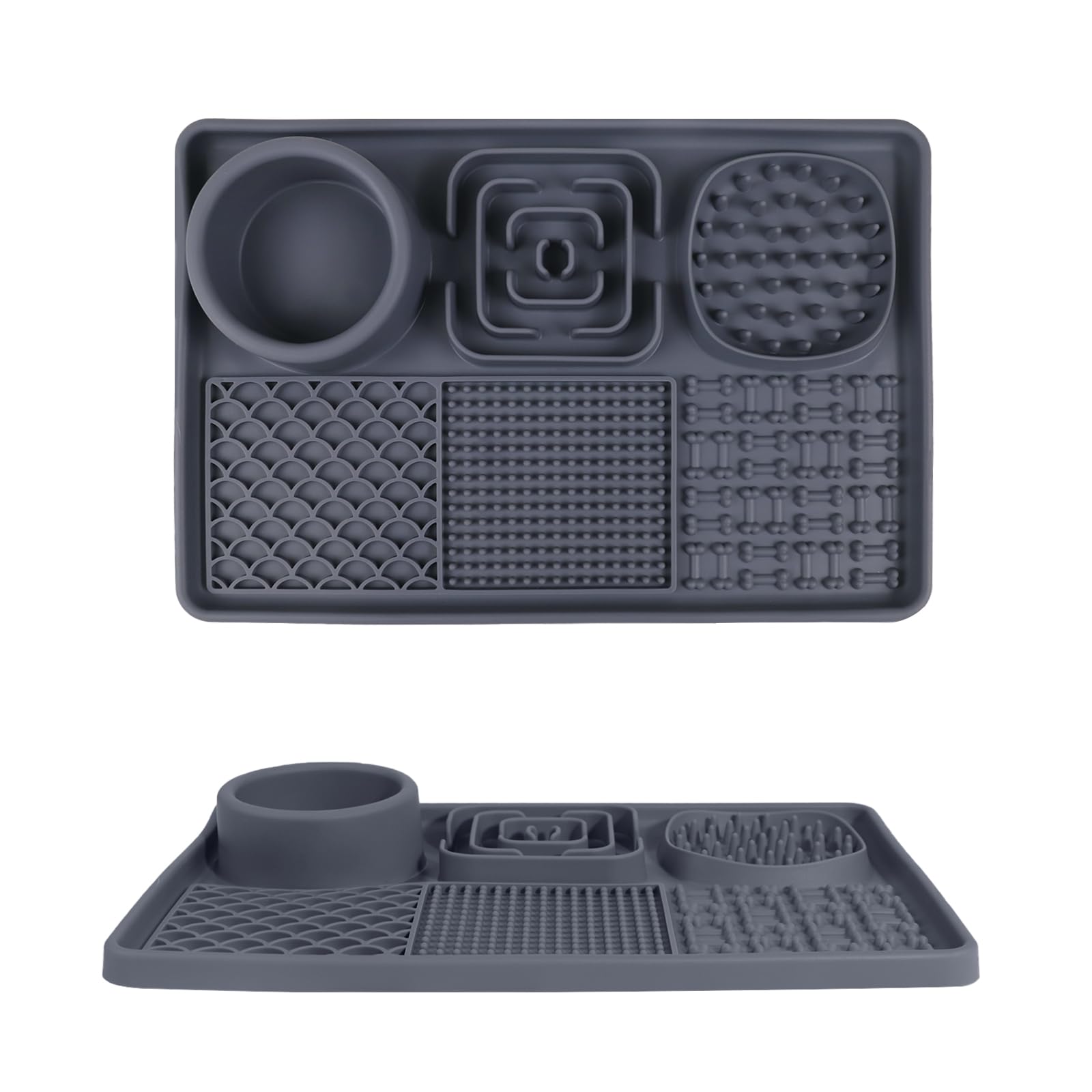 New Cat Slow Feeder, Dog Anxiety Relief Lick Mats with Suction Cups, Non-Slip Silicone Dog Enrichment Treat Mat, Easy to Clean C