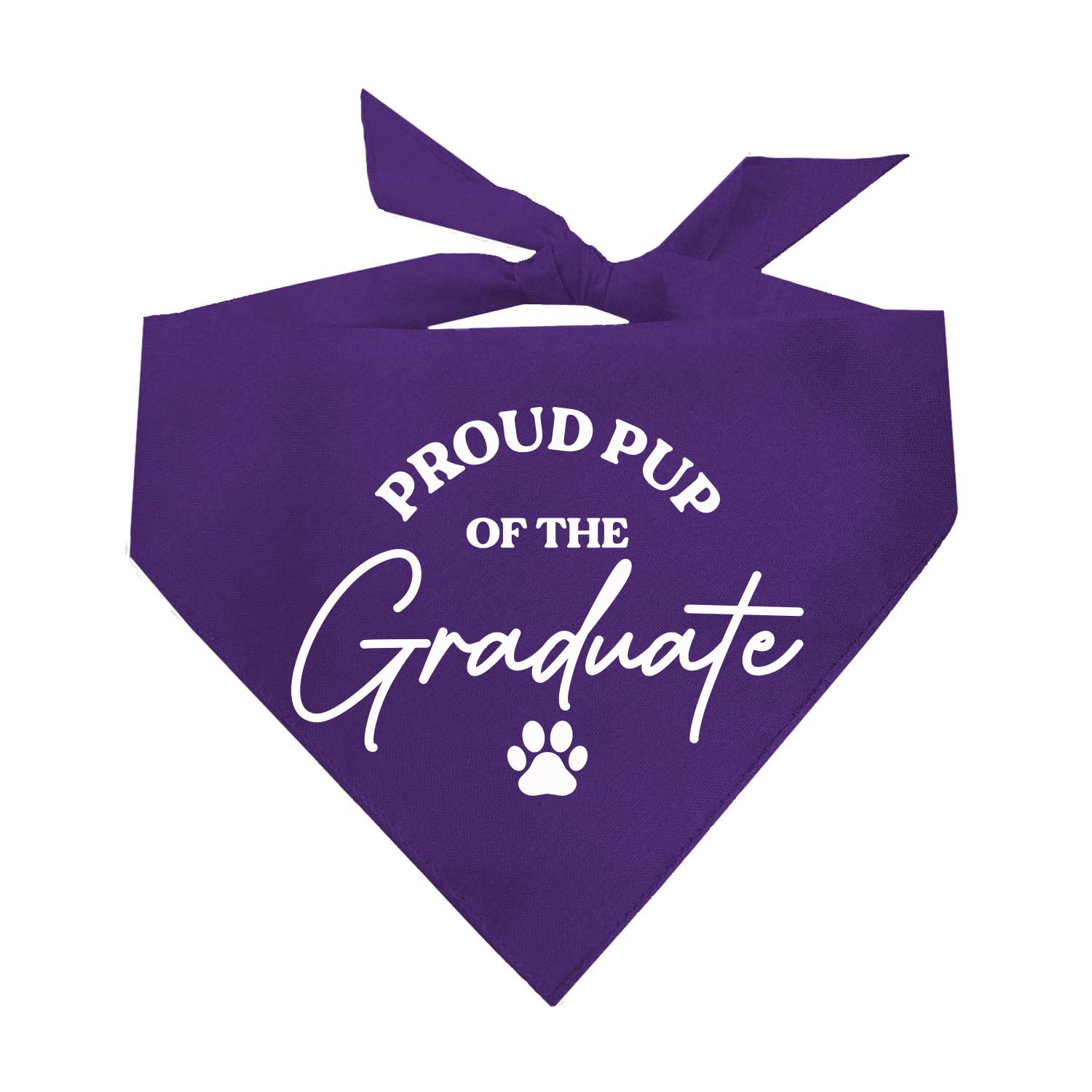 Proud Pup Of The Graduate Dog Bandana | 100% Cotton Triangle | Made In Usa | Graduation Prop | Class Of 2025 2026 2027 2028 |Pur