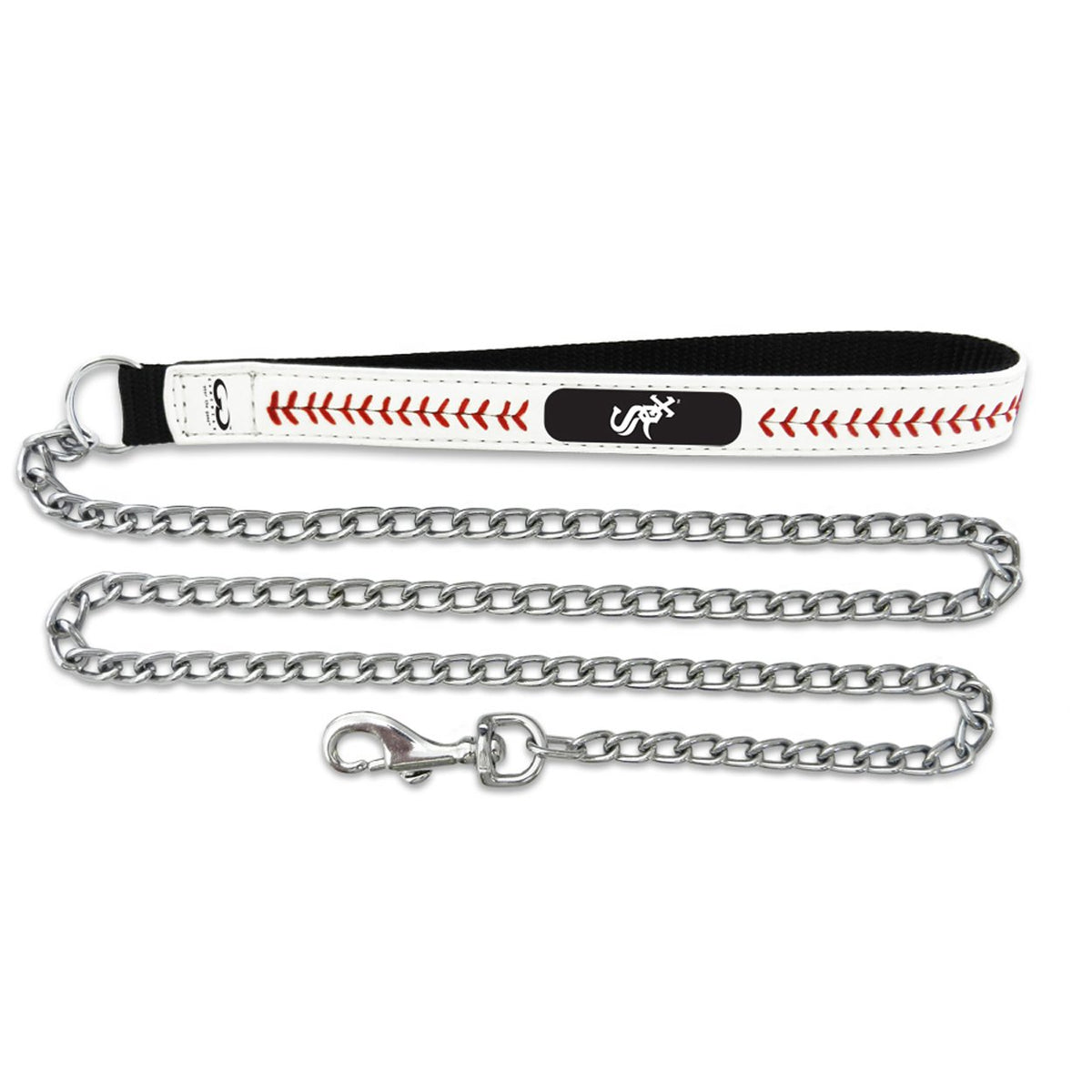 Mlb Chicago White Sox Baseball Leather Chain Leash, 2.5 Mm