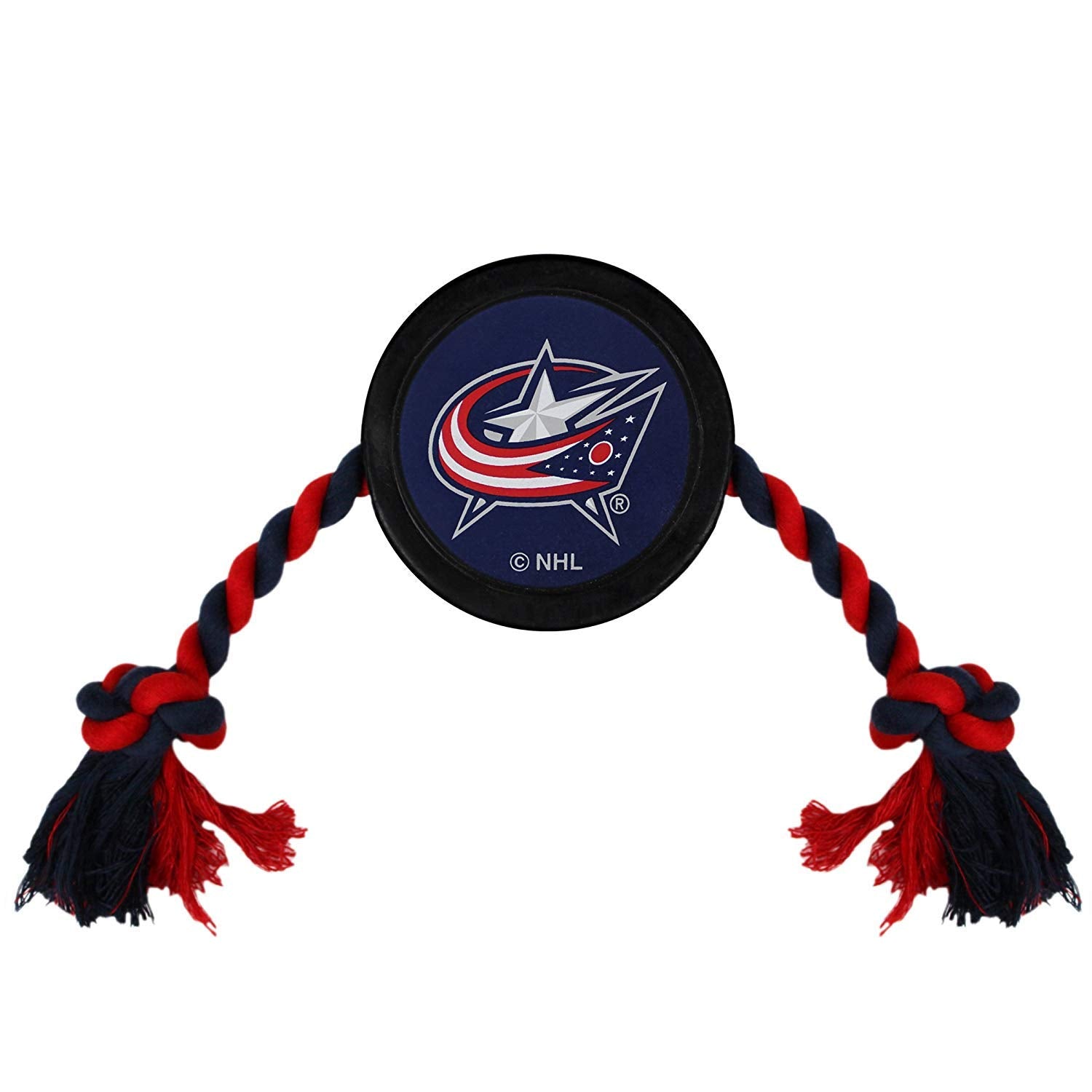 Pets First Nhl Columbus Blue Jackets Puck Toy For Dogs & Cats. Play Hockey With Your Pet With This Licensed Dog Tough Toy Reward