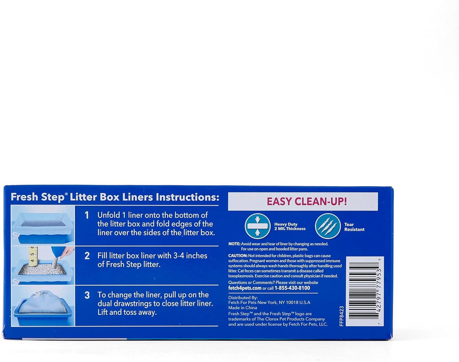 Fresh Step Drawstring Large Litter Box Liners | Heavy Duty Liners For Cat Litter Box | Scented & Unscented Available | Quick & E