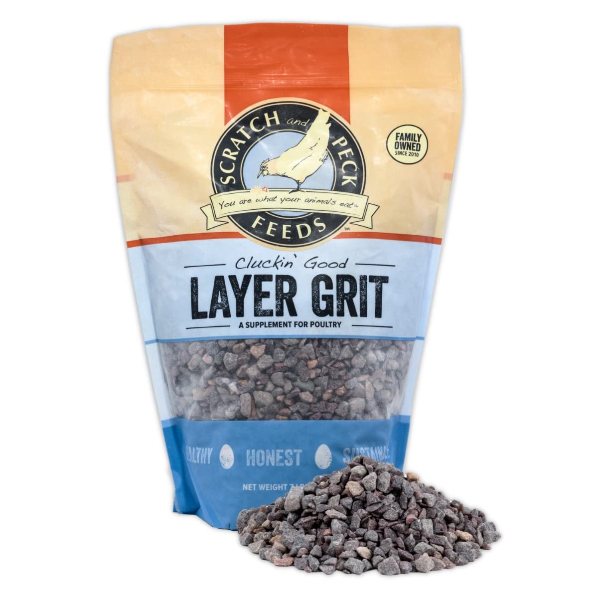 Scratch and Peck Layer Grit Supplement for Chickens and Ducks - 7 lbs Bag - Essential Supplement for Gizzard and Digestive Healt