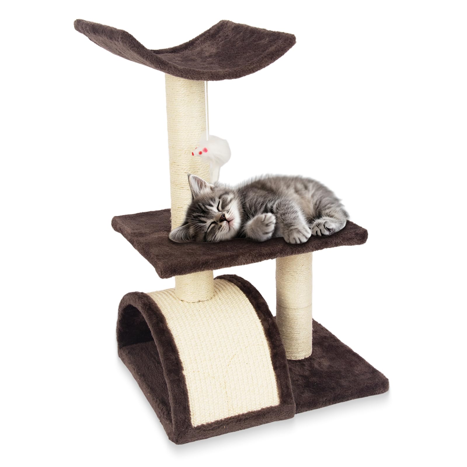 Tzhykphome Cat Tree Tower With Cat Scratching Post For Indoor Cats,Activity Centre Climbing Tree Cat Furniture With Playful Toy 